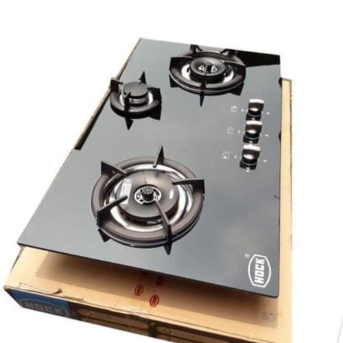 Foto Produk HOCK Kompor Gas Tanam Kaca 3 Tungku Optimal Crystal HB-330 OC dari lapak_jovan
