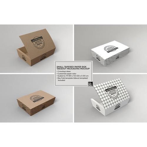 Paper Box With Rice Mockup Packaging