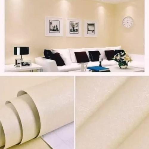 Jual Wallpaper Sticker Dinding Polos Krem Coklat 2752 - Jakarta Timur