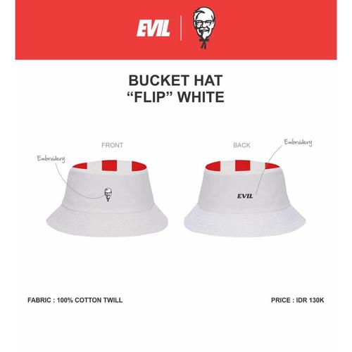 Jual EVIL X KFC HAT - FLIPS BUCKET HAT 