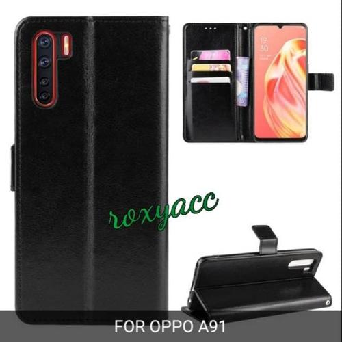 Foto Produk flip case cover Oppo a91 case dompet sarung a91 wallet kulit dari yalen shop