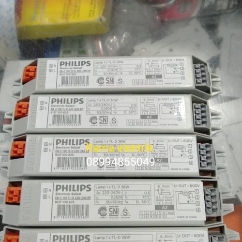 Foto Produk Ballast travo elektronik Lampu neon Lampu TL EBC 136waat 36w Philips dari rama electrik