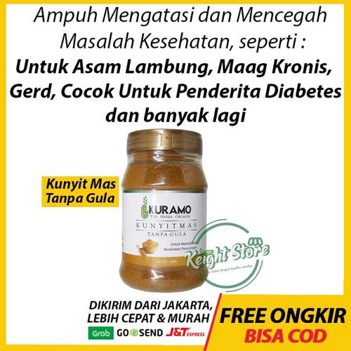 Foto Produk Kuramo Kunyit Mas Tanpa Gula Buat Asam Lambung Maag Gerd Kronis Herbal dari Keight Store