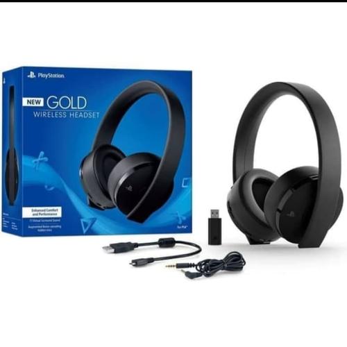 Jual New Gold Wireless Headset PS4 
