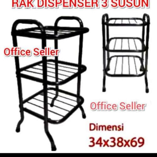 Gambar rak dispenser rak aqua 3 susun stainless murah - Chrome dari Millenial Display Kota Tangerang Selatan Tokopedia