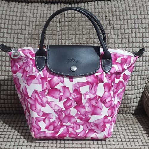 longchamp flower pink