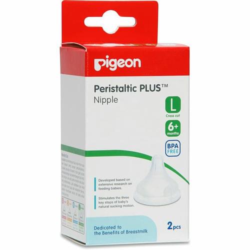 Foto Produk Pigeon Peristaltic Plus Nipple 2's Wide Neck L dari Raffardhan olshop
