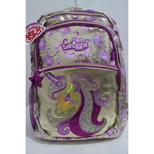 smiggle gold backpack