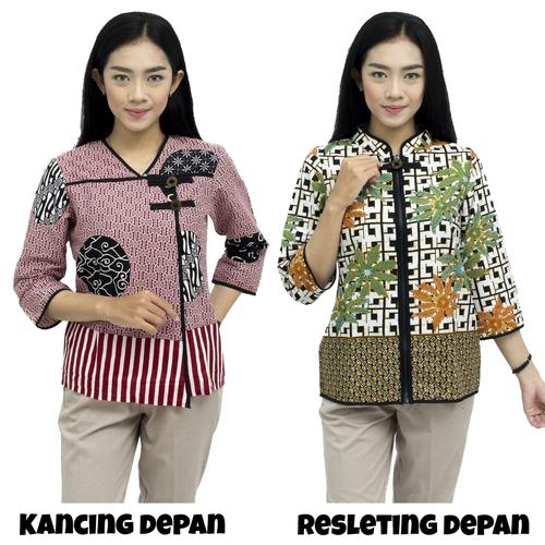Foto Produk BATIK WANITA | BLOUSE BATIK | ATASAN BATIK | SIZE S s/d 5L - KANCING DEPAN, S dari BATIK DUA PUTRI