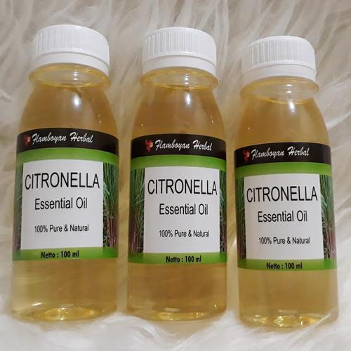 Foto Produk Minyak Sereh Murni 100ml - Minyak Serai MURNI - Pure Citronella Oil dari Capri Shop