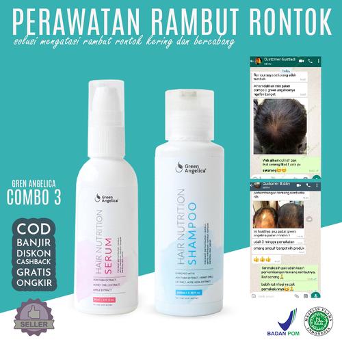 Foto Produk Green Angelica Hair Nutrition Combo 3 Perawatan Rambut Lepek Terlaris dari DELASHA STORE
