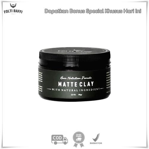 Foto Produk Folti Baffi Pomade Matte Clay Hair Nutrition Pomade Bernutrisi Terbaik dari DELASHA STORE