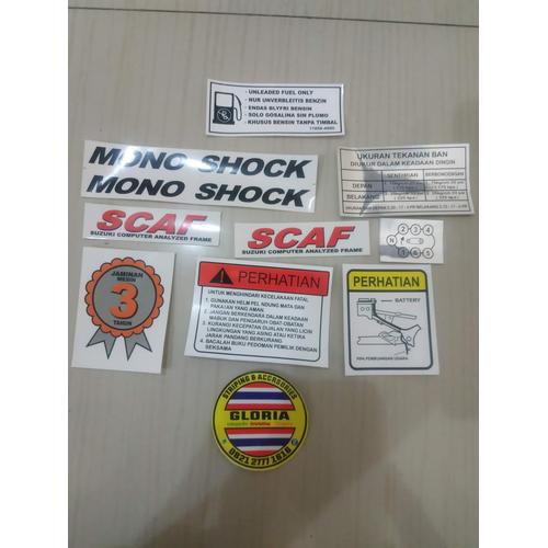 Foto Produk Stiker Set Ori Pelengkap Body Suzuki Satria Hiu 2 tak dari Gloria Striping & Acc.