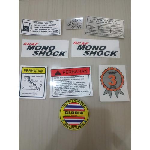 Foto Produk Stiker Set Ori Pelengkap Body Suzuki Satria Lumba 2 tak dari Gloria Striping & Acc.