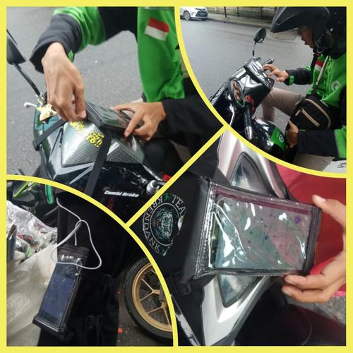 Foto Produk Sarung Hp Ojol waterproof holder tas Hp holder motor tali dari Lapaque
