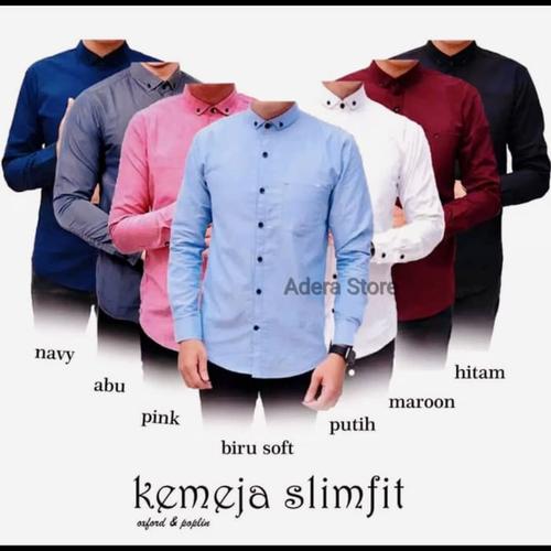 Foto Produk Kemeja pria - Kemeja Polos panjang - Kemeja Hem lengan panjang cowok dari Adera Fashion
