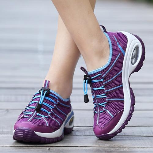 breathable platform trainers