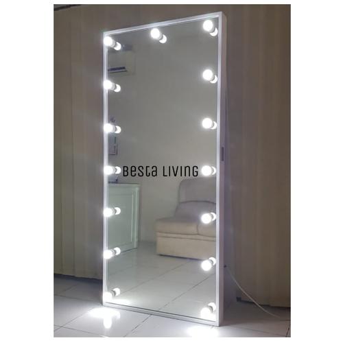 Jual Full Body Standing Vanity Mirror Cermin Lampu Led Kaca Rias Makeup Kota Tangerang Besta Living Tokopedia
