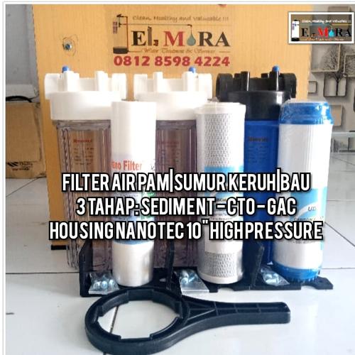 Jual Filter Air PAM Keruh dan Bau Kaporit 3 Tahap Kab. Tangerang