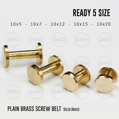 Jual PLAIN Brass Screw Belt - Solid Brass - Leather tools - sabuk kulit ...