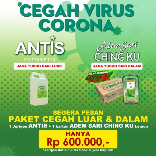 Foto Produk antis 5 liter bonus 1 karton adem sari kaleng dari Mugi Mugi Laris
