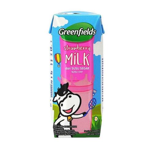 Foto Produk GREENFIELDS UHT STRAWBERRY MINUMAN SUSU 125 ML dari samudrasembako