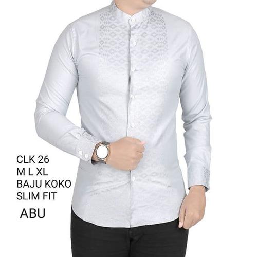 Foto Produk BAJU KOKO PRIA SLIM FIT / KEMEJA KOKO PRIA SLIM FIT CLK26 dari Lina Batik Distro