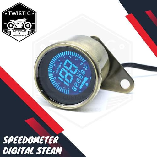 Jual Speedometer Digital Steam Motor Custom W175 Benelli Caferacer ...