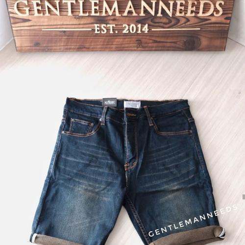 Navy brown 2 short jeans celana pendek 