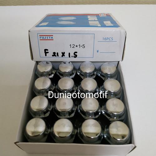 Gambar Mur Roda Racing Fujita Kunci 19 & 21 Drat 1.25 & 1.5 M12 - 21 x 1.25 dari dunia.otomotif undefined Tokopedia
