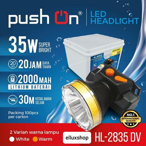 Foto Produk Senter kepala Push On HL 2835 DV 35watt - Putih dari elluxshop
