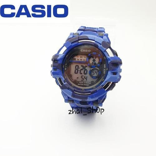 Pria Casio Loreng Digital Army 