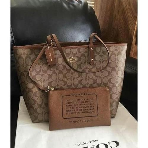 coach reversible tote brown