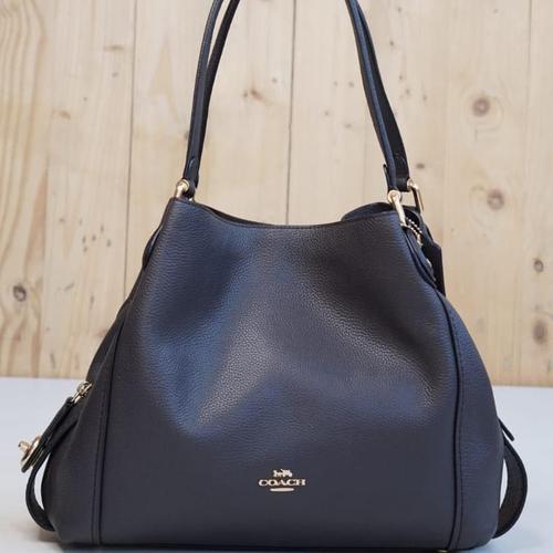 coach pebbled leather edie 31 shoulder bag
