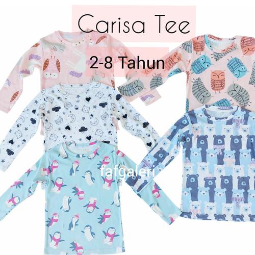 Foto Produk Carisa Tee 2-8 Thn Kaos Anak Perempuan Tangan Panjang Premium - Size 1 2-3 Thn dari FAF Galeri