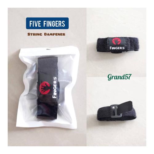 Foto Produk Five fingers string fretwrap damper strings fretwraps fret wrap black dari Grand57musicstore