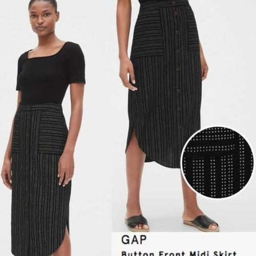 midi skirt black