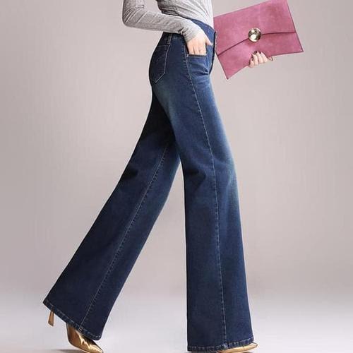 Jual New High Waist Wide Leg Jeans 