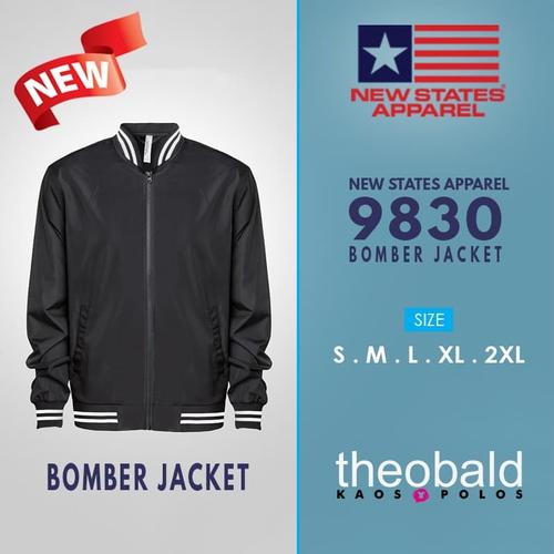 Foto Produk Jaket Bomber New States Apparel 9830 original dari Kaos Polos Theobald