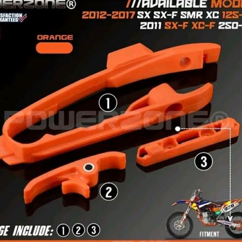 Foto Produk Chain Slider Sliding Swingarm Guide with Brake Hose Clamp for KTM dari jayautama85