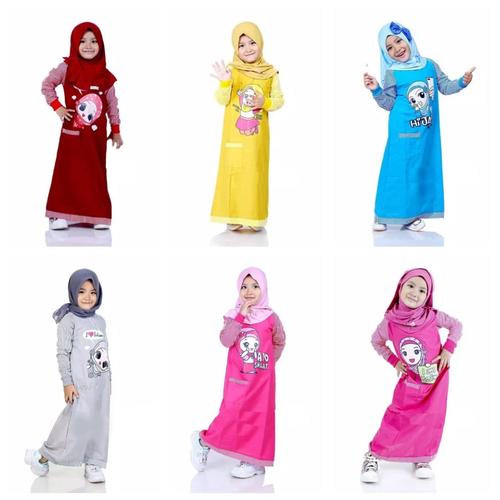 Foto Produk BAJU MUSLIM ANAK/GAMIS ANAK/GAMIS ANAK MURAH/DRESS ANAK - M, Abu-abu dari AKBAR Moslemwear