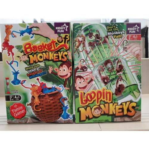 Gambar BUNDLING ORIGINAL KIDDY FUN: BASKET OF MONKEY + LOOPING MONKEY dari Duniakomik undefined Tokopedia