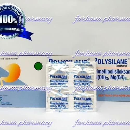 Foto Produk Polysilane tablet / patennya antasida / untuk sakit maag atau kembung dari Farhana Pharmacy