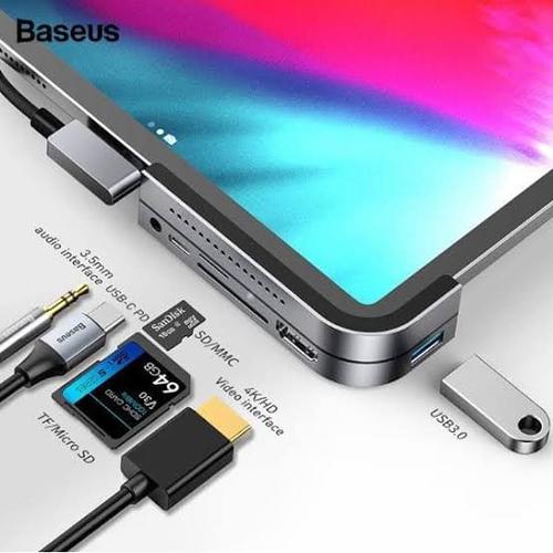 Jual BASEUS 6IN1 USB C HUB TO HDMI TYPE C HUB FOR IPAD PRO