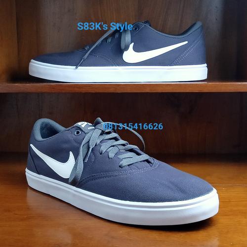 Sepatu Nike Original Nike SB Check Solarsoft CNVS Thunder Grey Shoes di  Sneakers83kicks Tokopedia