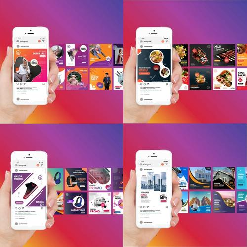 Gambar Template Powerpoint Instagram dan Facebook Post dari Gudang Template Kota Banjarmasin Tokopedia