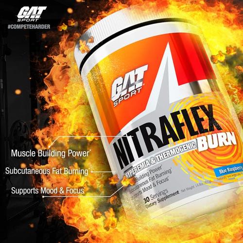 Foto Produk GAT NITRA FLEX BURN NITRAFLEX PREWORKOUT PRE WORKOUT 30 SERVINGS dari AW FITNES SUPLEMEN