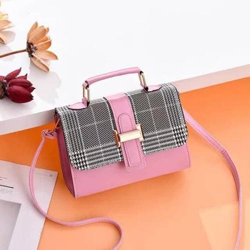 Foto Produk Tas Wanita Selempang Kecil (Import Korea JLB016) kotak ukuran kecil - Pink dari Central..id