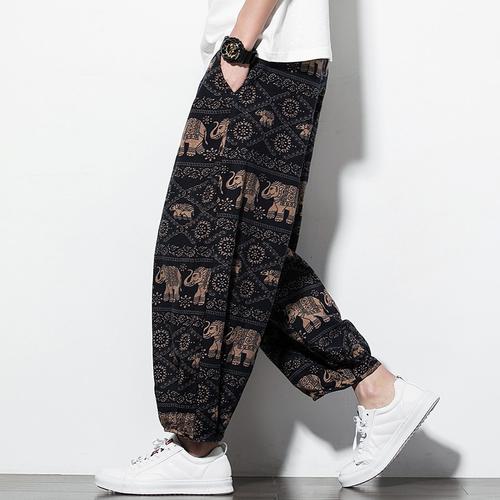 Jual Printed Cotton Linen Wide Leg 