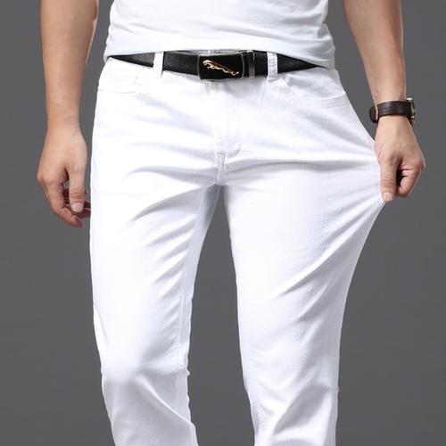 Jual Men's White Jeans Fashion Casual 